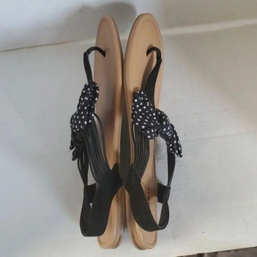 Torrid Sandals Shoes Flats Flip Flops Shoes BOW T STRAP Women's WOMAN'S 12WW